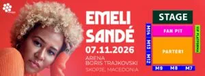 Емели Санде во Скопје на 7 ноември - светската поп-ѕвезда во А1 Арена