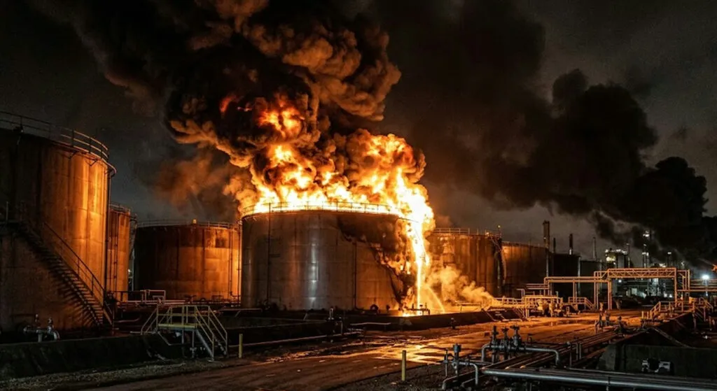 Ирански дрон предизвика пожар во нафтен комплекс во Бахреин