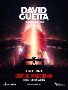 Дејвид Гета во Скопје на 8 септември - „The Monolith Stadium Show“ на Тоше Проески за 35 години независност