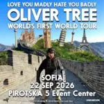 Оливер Три во Софија на 22 септември - американскиот провокатор и автор на Miss You со Worlds First World Tour на Pirotska 5