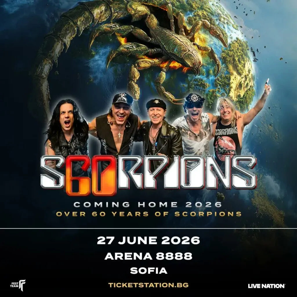 Скорпионс во Софија на 27 јуни - 60-годишниот јубилеј со турнејата Coming Home во Арена 8888