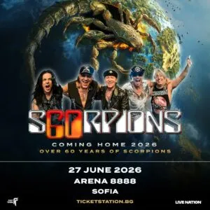 Скорпионс во Софија на 27 јуни - 60-годишниот јубилеј со турнејата Coming Home во Арена 8888