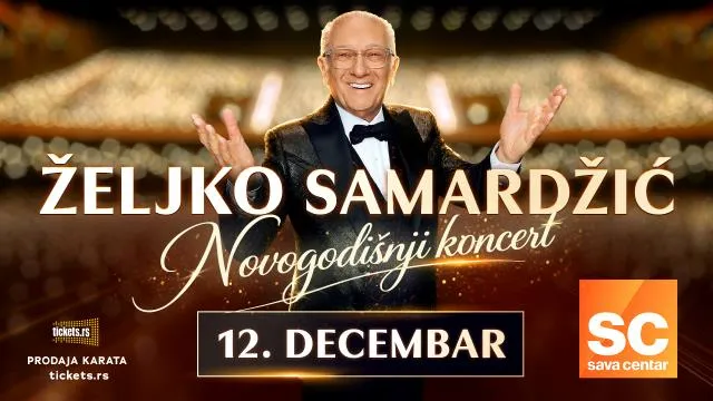 Жељко Самарџиќ во Сава Центар на 12 декември - новогодишен концерт во Плава дворана со најголемите хитови од четири децении