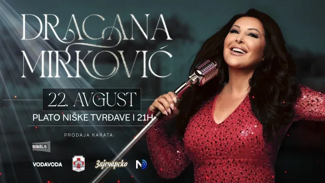 Dragana Mirković na Niškoj tvrđavi 22. avgusta - najprodavanija pevačica devedesetih sa evergrin hitovima