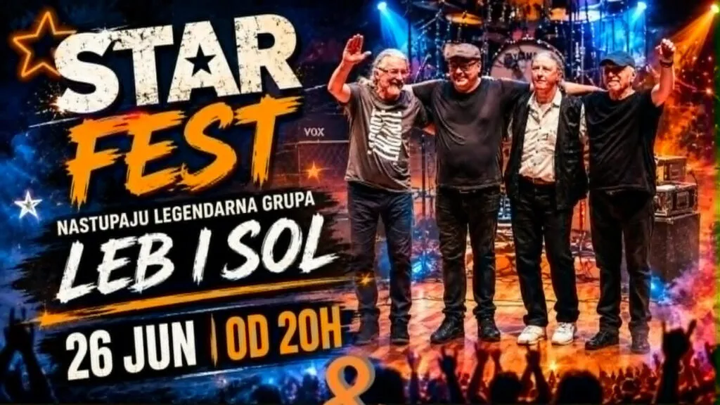 Леб и сол на Star Fest во Врњачка Бања на 26 јуни - легендите на македонскиот рок со Бело копче на иста сцена