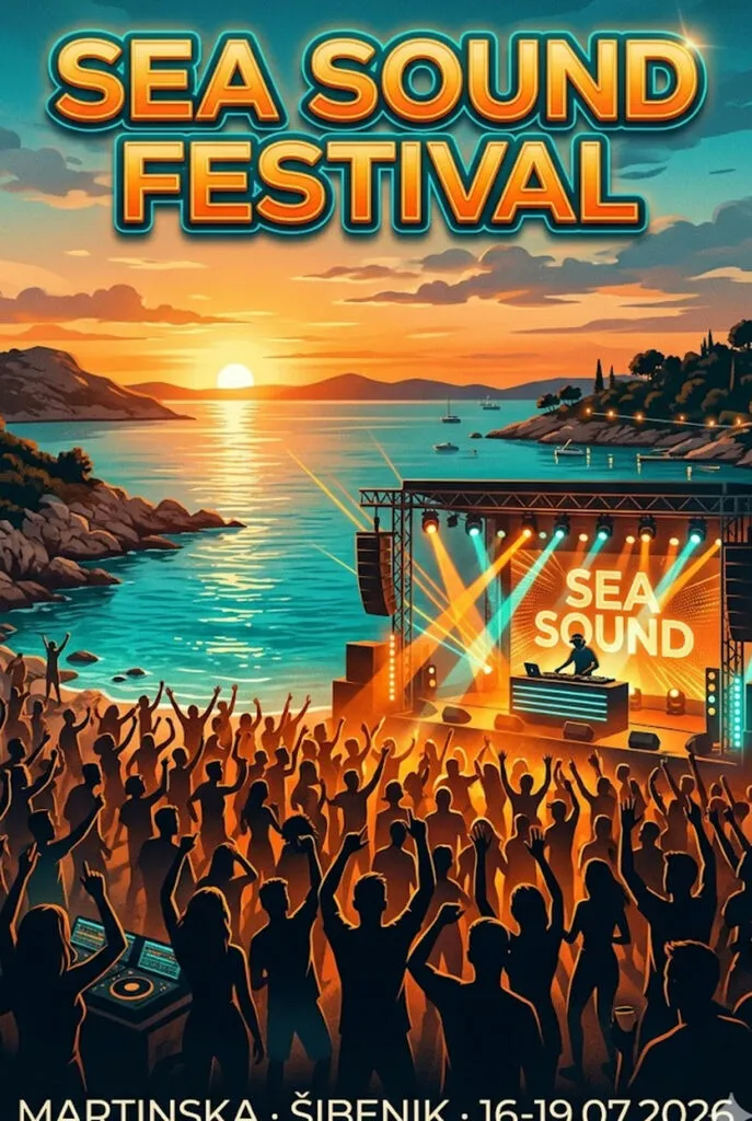 Sea Sound Festival 16-19 Temmuz'da Šibenik yakınında - Martinska'da deniz kenarında dört gün elektronik müzik