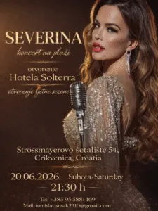 Северина со концерт на плажа во Цриквеница на 20 јуни - хрватската поп ѕвезда покрај морето на отворање на летото