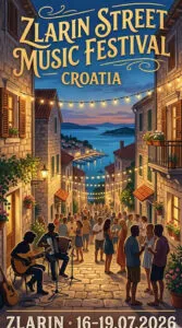 Zlarin Street Music Festival на островот Зларин од 16 до 19 јули - музика на островот без автомобили кај Шибеник