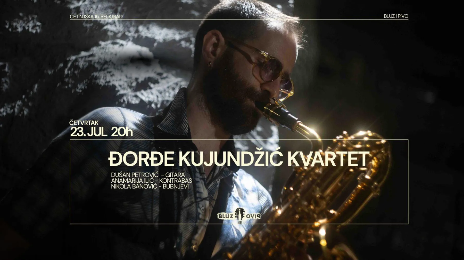 Квартетот на Ѓорѓе Кујунџиќ во Блуз и Пиво на 23 јули - џез вечер во интимен белградски клуб