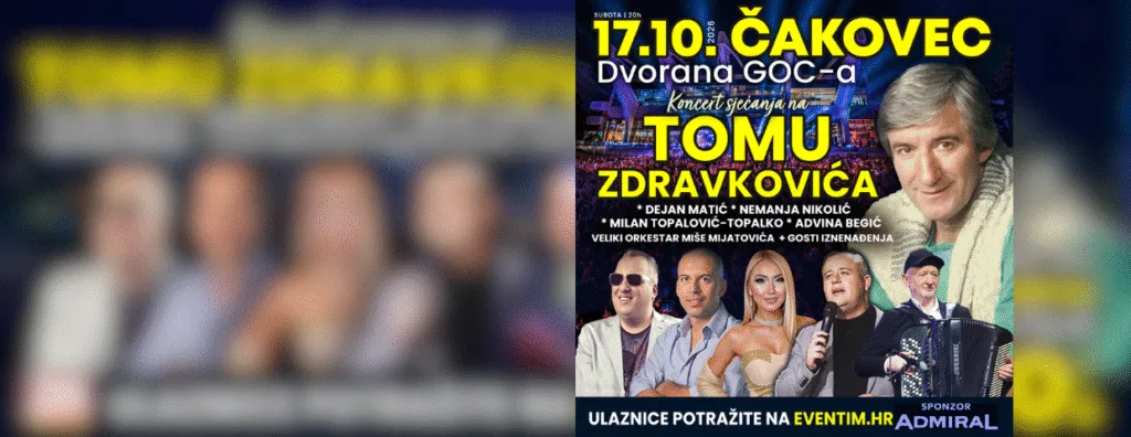 Концерт во чест на Тома Здравковиќ во Чаковец на 17 октомври – плејада изведувачи ги оживуваат песните на легендата