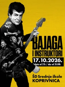 Бајага и Инструктори во Копривница на 17 октомври - екс-југословенската рок легенда со песните што поврзуваат генерации