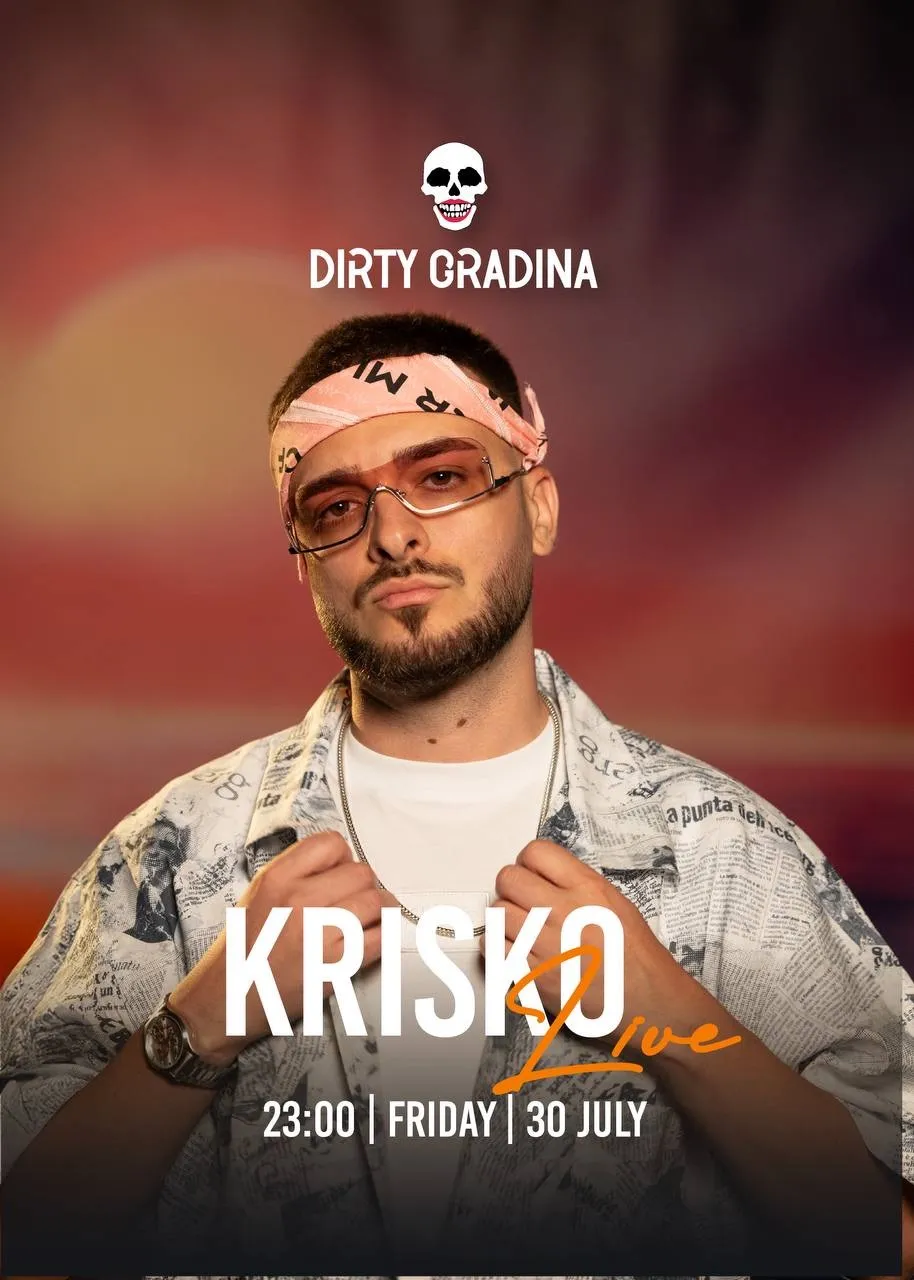 Криско во Созопол на 30 јули 2026 - најслушаниот бугарски рапер со ноќен концерт во Dirty Gradina