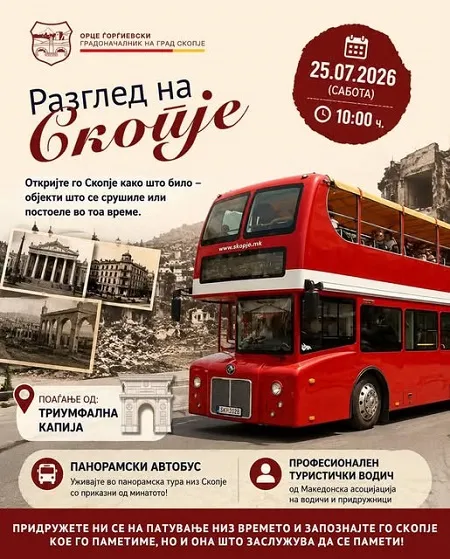 Бесплатен панорамски разглед на Скопје: Прошетка низ градот каков што бил пред земјотресот