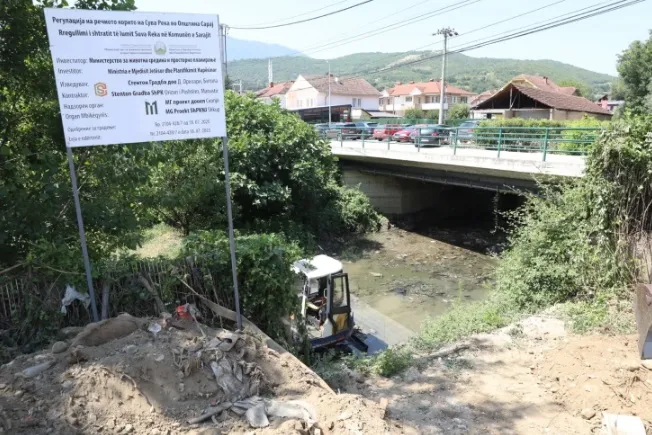 Почна уредувањето на Сува Река во Сарај: 6 милиони евра против поплавите што со децении трујат живот