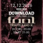 Tool Tribute band H. во Rock Bar Download во Пловдив на 12 декември 2026 - вториот бугарски датум на составот