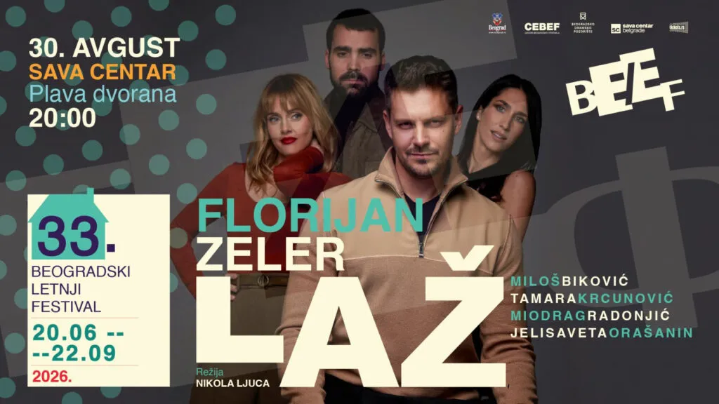 30 Ağustos'ta Sava Centar'da BELEF kapsamında Miloš Biković „Yalan“da - Florian Zeller'in iki evli çift ve tek bir yemek üzerine oyunu