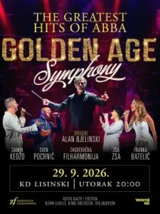 Хитовите на Абба со Загрепската филхармонија во Лисински на 29 септември - Golden Age Symphony со четворица солисти