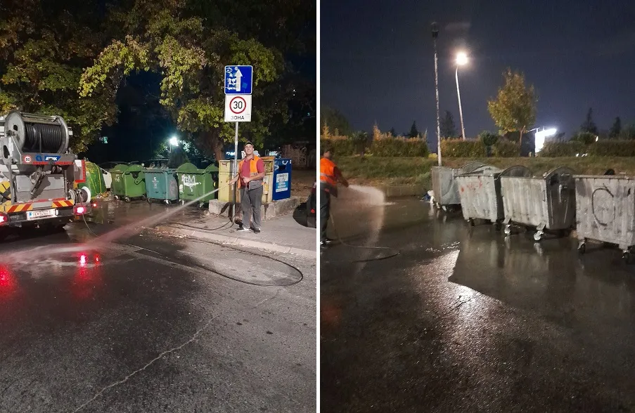 „Комунална хигиена“ вели дека мие секојдневно, Скопјани качуваат фотографии од баричките