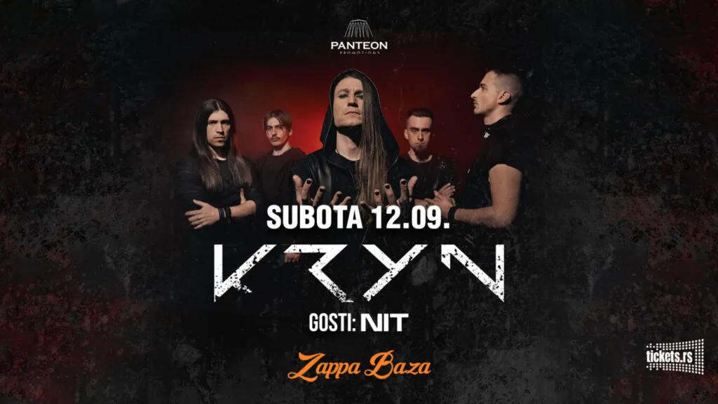 12 Eylül'de Belgrat'ta Zappa Baza'da Kryn - on yıl sonra ilk albümünü çıkaran ve arkasında Wacken performansı olan Rijekalı metal grubu