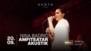 Нина Бадриќ акустично во амфитеатарот на Еката Естејт на 20 септември - гласот зад „Такви као ти“ со 27 милиони прегледи