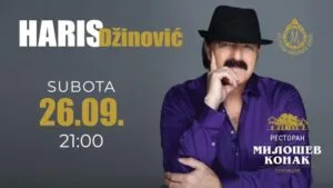 Харис Џиновиќ во Милошев конак на Топчидер на 26 септември - пее на сопствениот роденден, педесет години по првата плоча