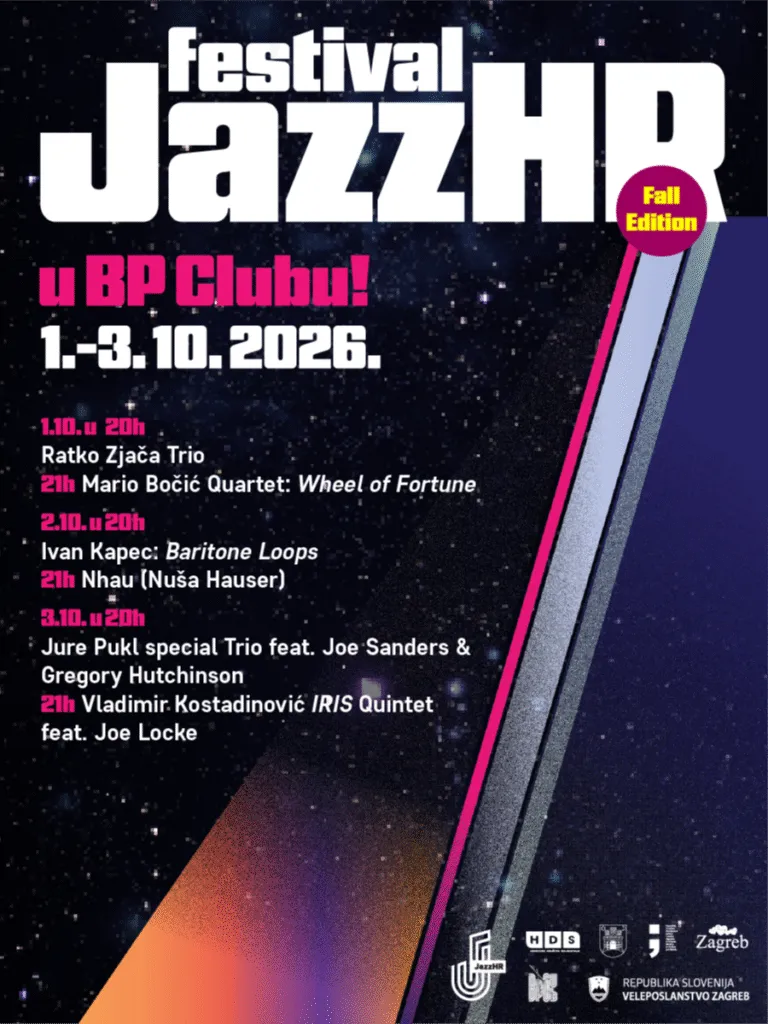 JazzHR фестивал во BP Club во Загреб од 1 до 3 октомври - шест концерти во три вечери во култниот загрепски џез клуб