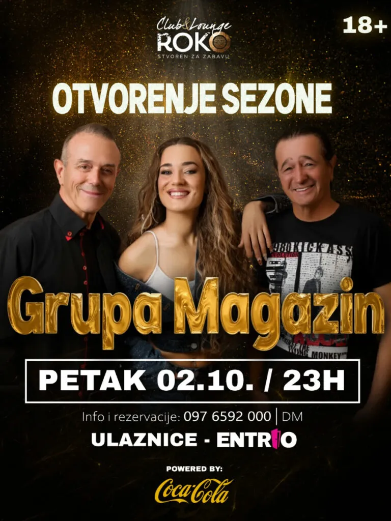 Магазин во Клуб Роко во Загреб на 2 октомври – сплитската поп-институција ја отвора сезоната со Лорена Бучан на микрофон