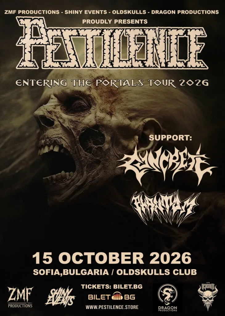 Pestilence 15 Ekim'de Sofya'da Bulgaristan'daki ilk ana isim konserinde - progresif death metalin Hollandalı öncüleri