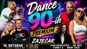 Dance 90-ih Premium во Спортската хала во Зајечар на 10 октомври - Иван Гавриловиќ, Др Иги, Фанки Џи и Моби Дик на иста сцена