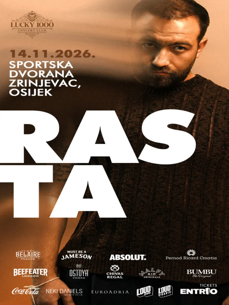 Rasta 14 Kasım'da Osijek'te Zrinjevac spor salonunda - "Kavasaki", "Euforija" ve YouTube'da yalnızca "Despacito"nun önünde olduğu düet