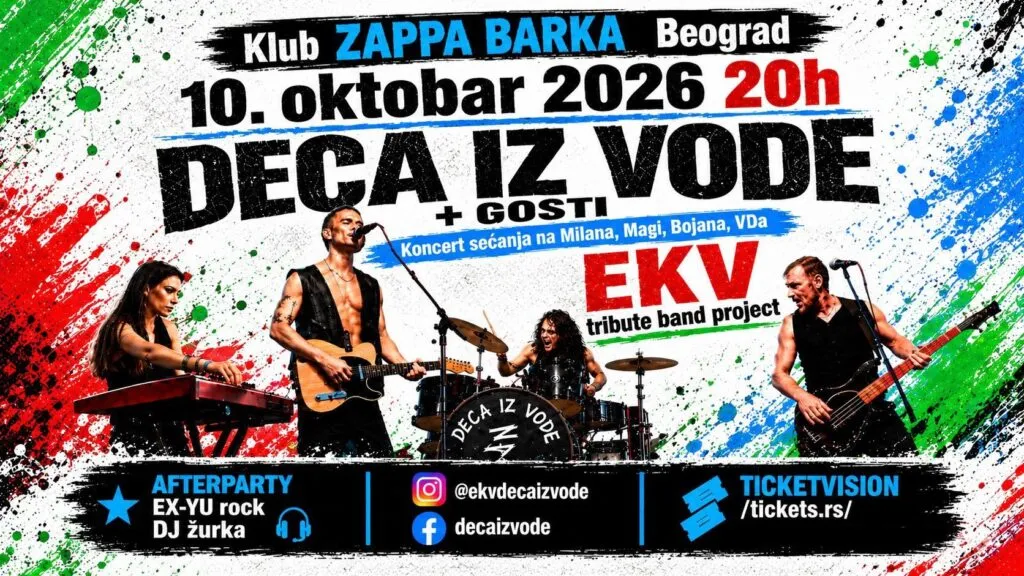 Деца из воде во Нова Запа Барка во Белград на 10 октомври – единствениот ЕКВ трибјут со истата постава како оригиналот