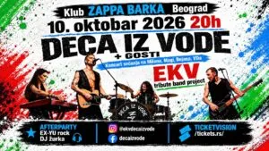 Деца из воде во Нова Запа Барка во Белград на 10 октомври - единствениот ЕКВ трибјут со истата постава како оригиналот
