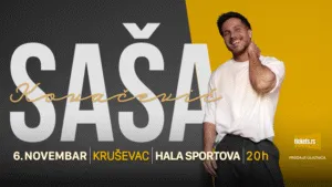 Саша Ковачевиќ во Халата спортова во Крушевац на 6 ноември - четврта станица пред крајот на турнејата