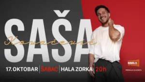 Саша Ковачевиќ во халата „Зорка“ во Шабац на 17 октомври - втор концерт за два дена, во втор град