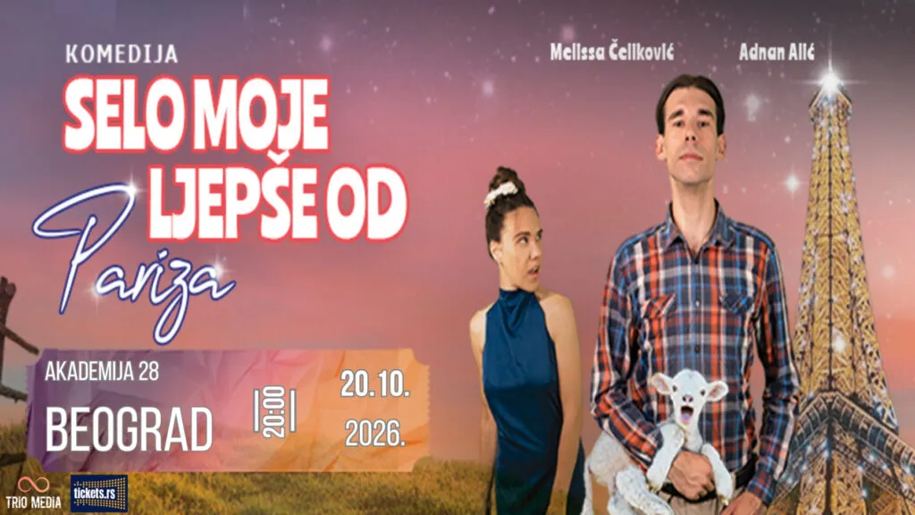 "Selo moje lepše od Pariza" 20 Ekim'de Belgrad'da Akademija 28'de - köye gelen bir Parisli kadın hakkında Bosna komedisi
