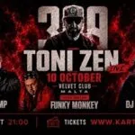 Тони Зен во живо во Velvet Club во Малта на 10 октомври - македонска вечер на островот со тројца ди-џеј-и