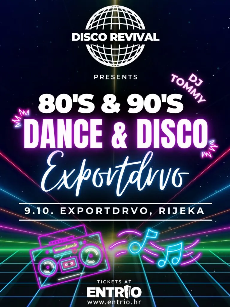 Disco Revival 9 Ekim'de Rijeka'daki Exportdrvo'da - Trsat Kalesi'nde biletleri tüketen partinin üçüncü doğum günü
