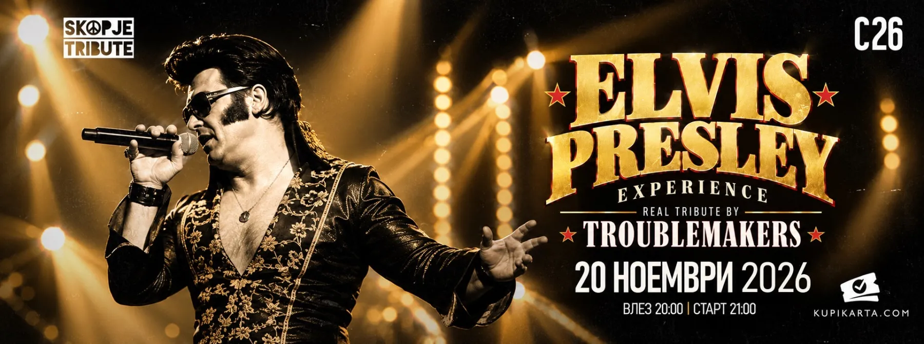 Elvis Presley tribute at Stanica 26 on November 20 - Troublemakers