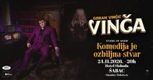 Горан Винчиќ Винча во Шабац на 24 ноември - новото шоу „Комедија је озбиљна ствар“ по милионскиот „Дежурни кривац“