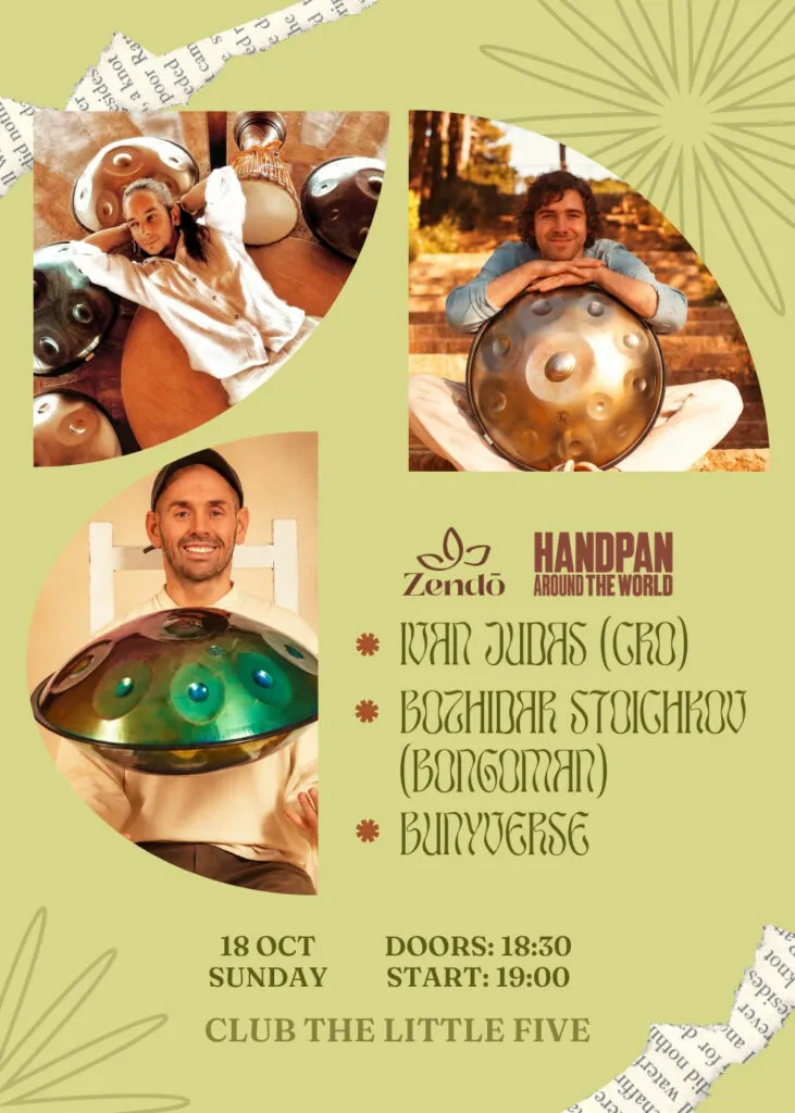 Handpan Around The World во Софија на 18 октомври - хрватскиот хендпанист Иван Јудаш со Бонгоман и Буниверс