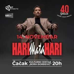 Хари Мата Хари во Чачак на 14 ноември: 40 години кариера на гласот на „Лејла“