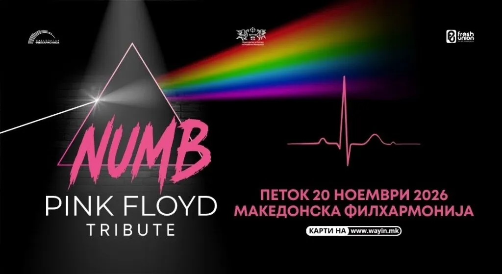 Numb - tribute për Pink Floyd në Filharmoninë e Maqedonisë më 20 nëntor - lazer dhe projeksione video pas koncertit veror në Ohër