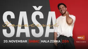 Саша Ковачевиќ во халата „Зорка“ во Шабац на 20 ноември - последниот датум на есенската турнеја низ Србија